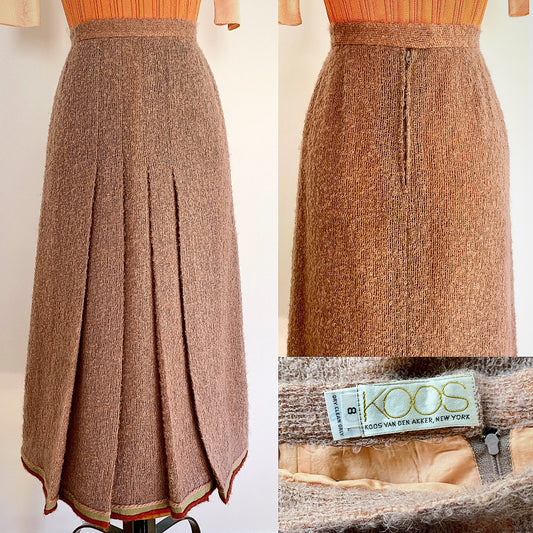 KOOS VAN DEN AKKER, VINTAGE PLEATED KNIT SKIRT