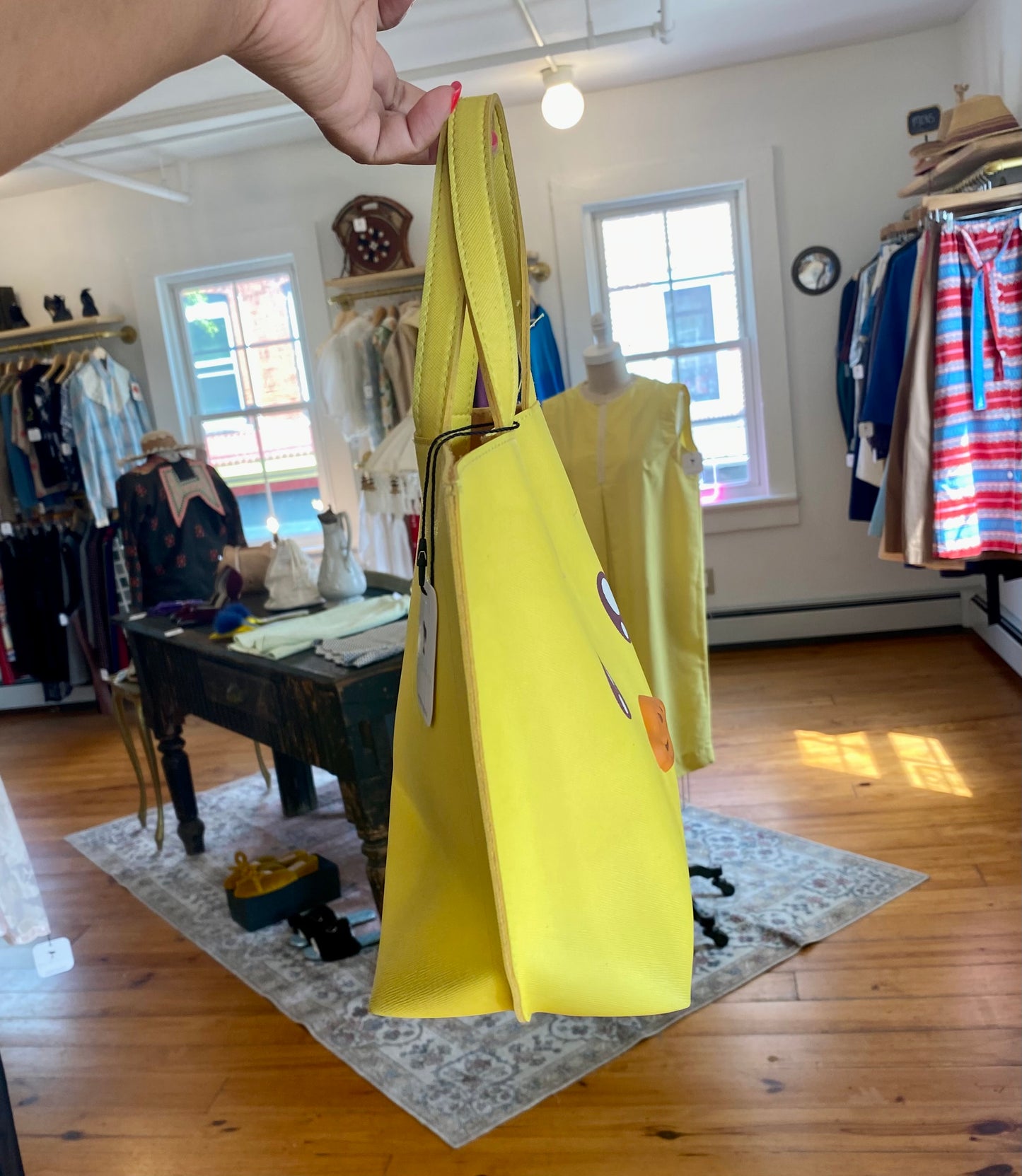 VINTAGE YELLOW DUCK MINI TOTE