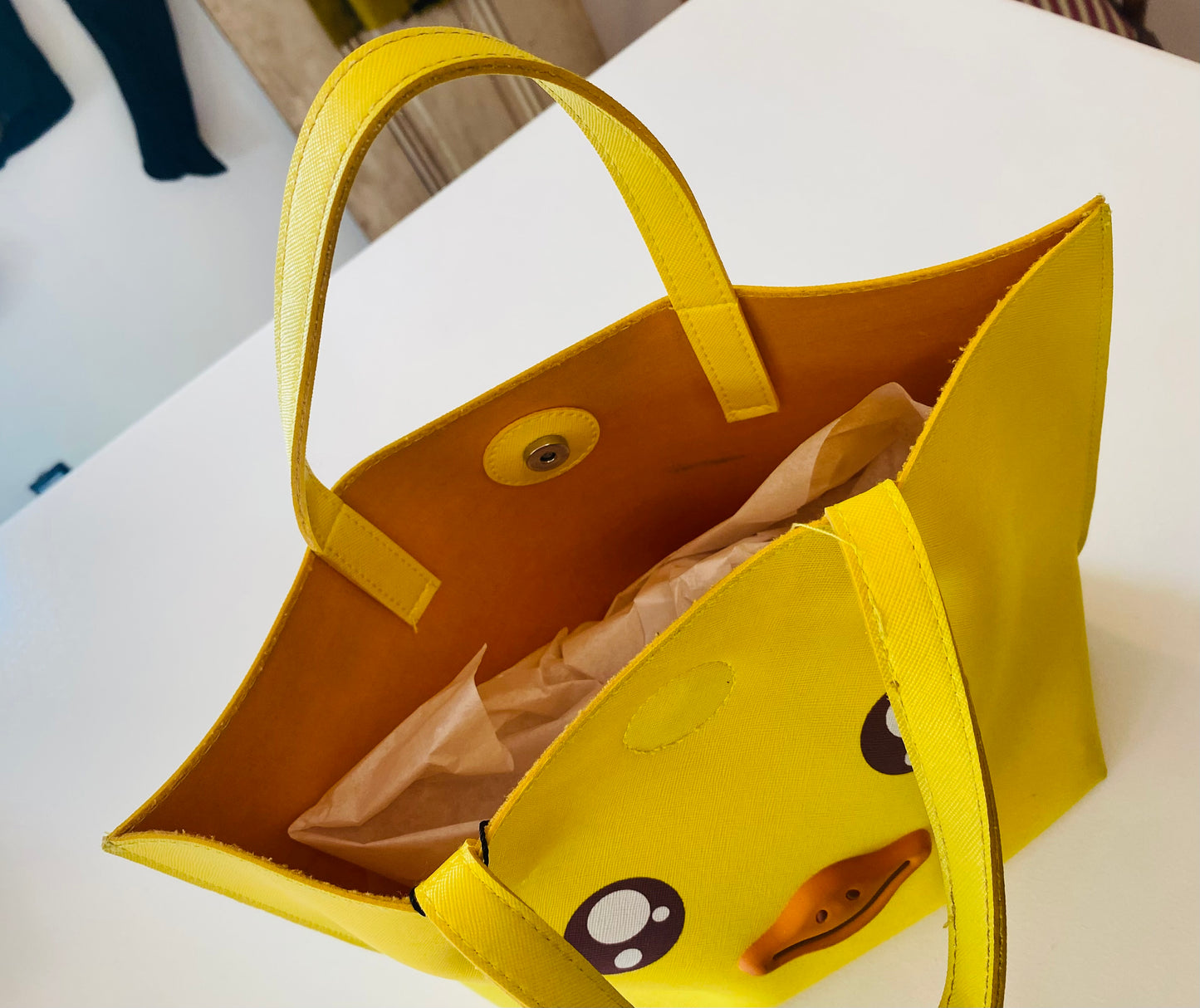 VINTAGE YELLOW DUCK MINI TOTE