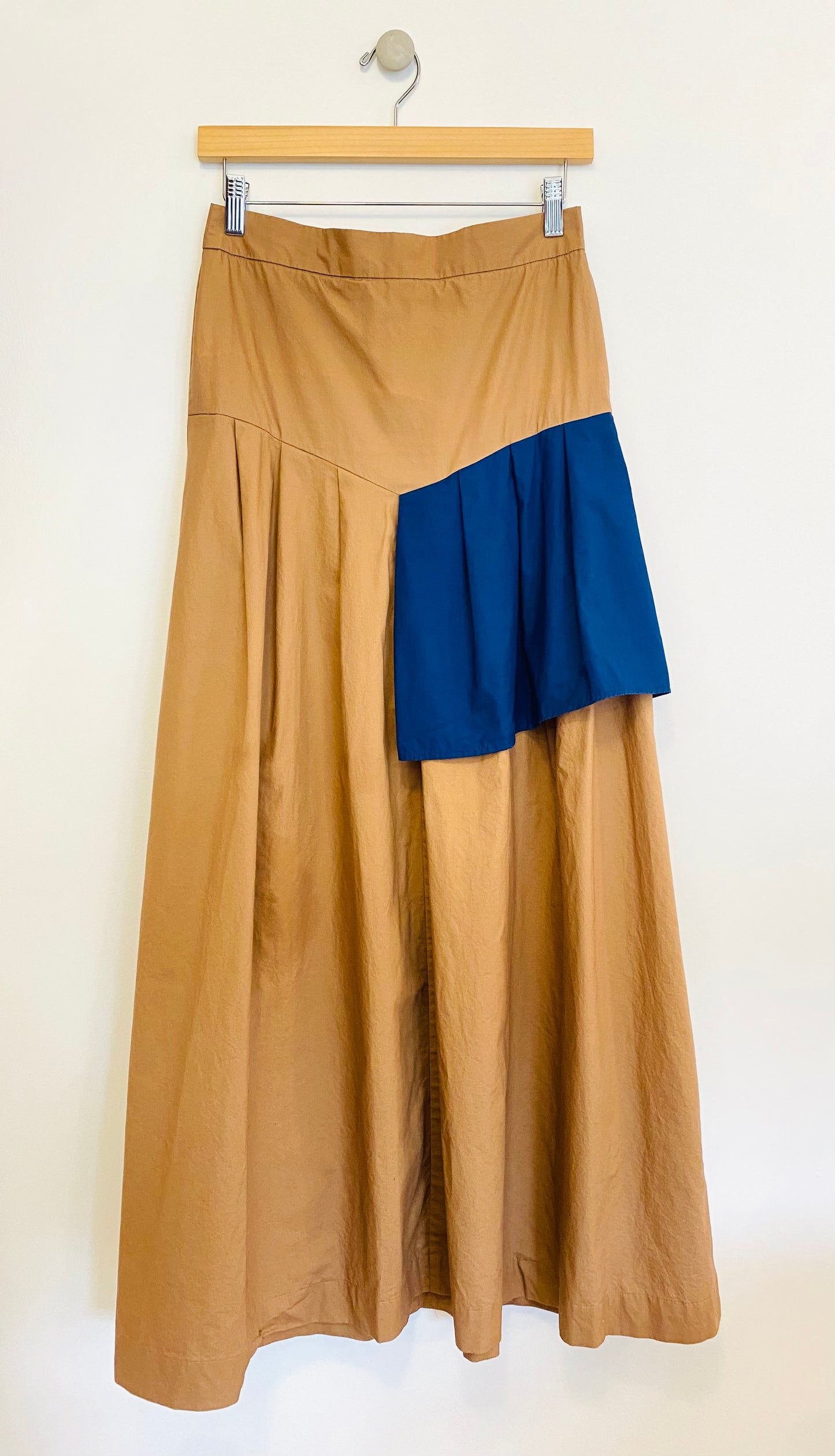 PARISIAN SEMI-MAXI SKIRT W/ CONTRAST PEPLUM