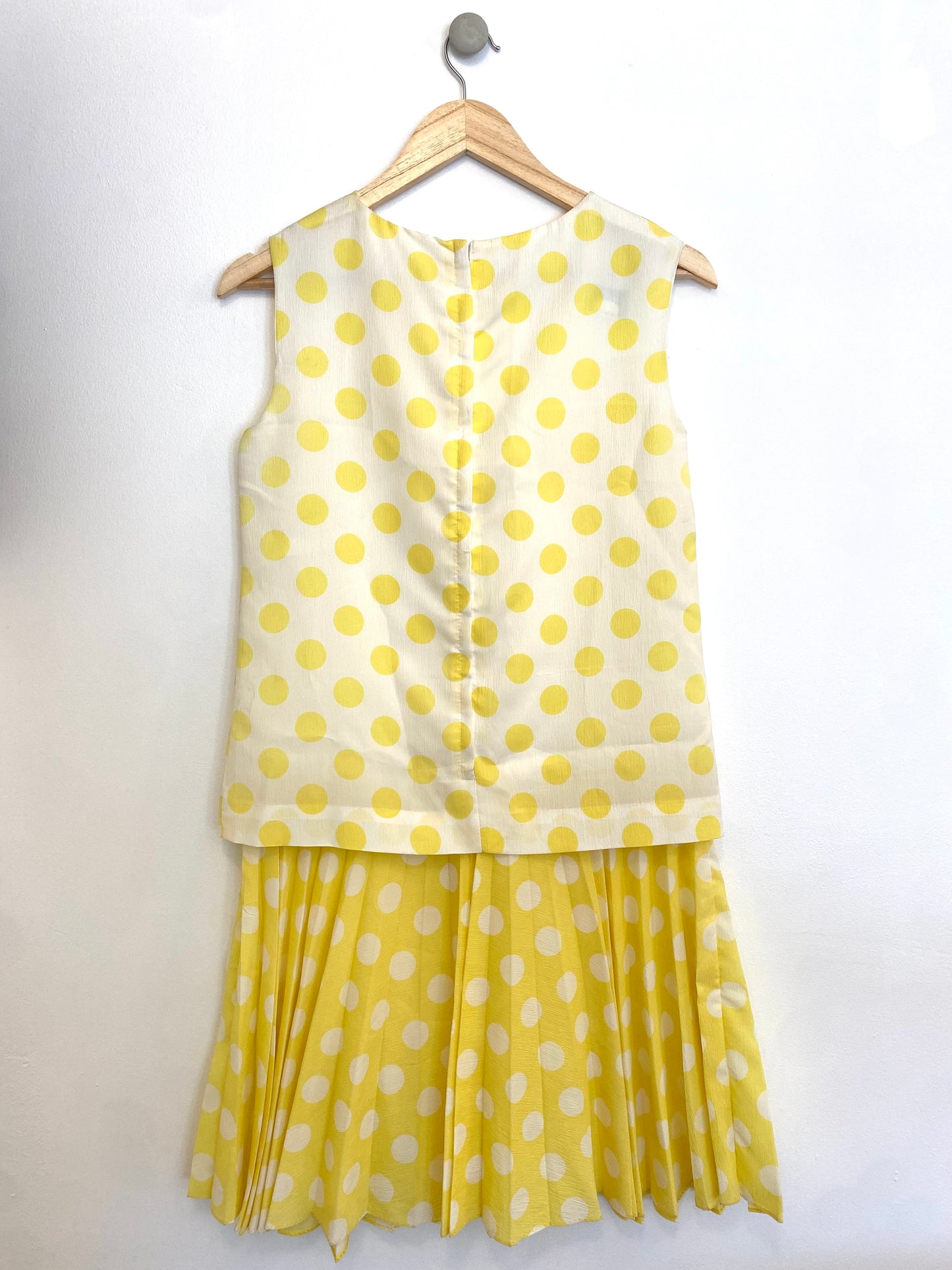 1960s YELLOW POLKA DOT DRESS