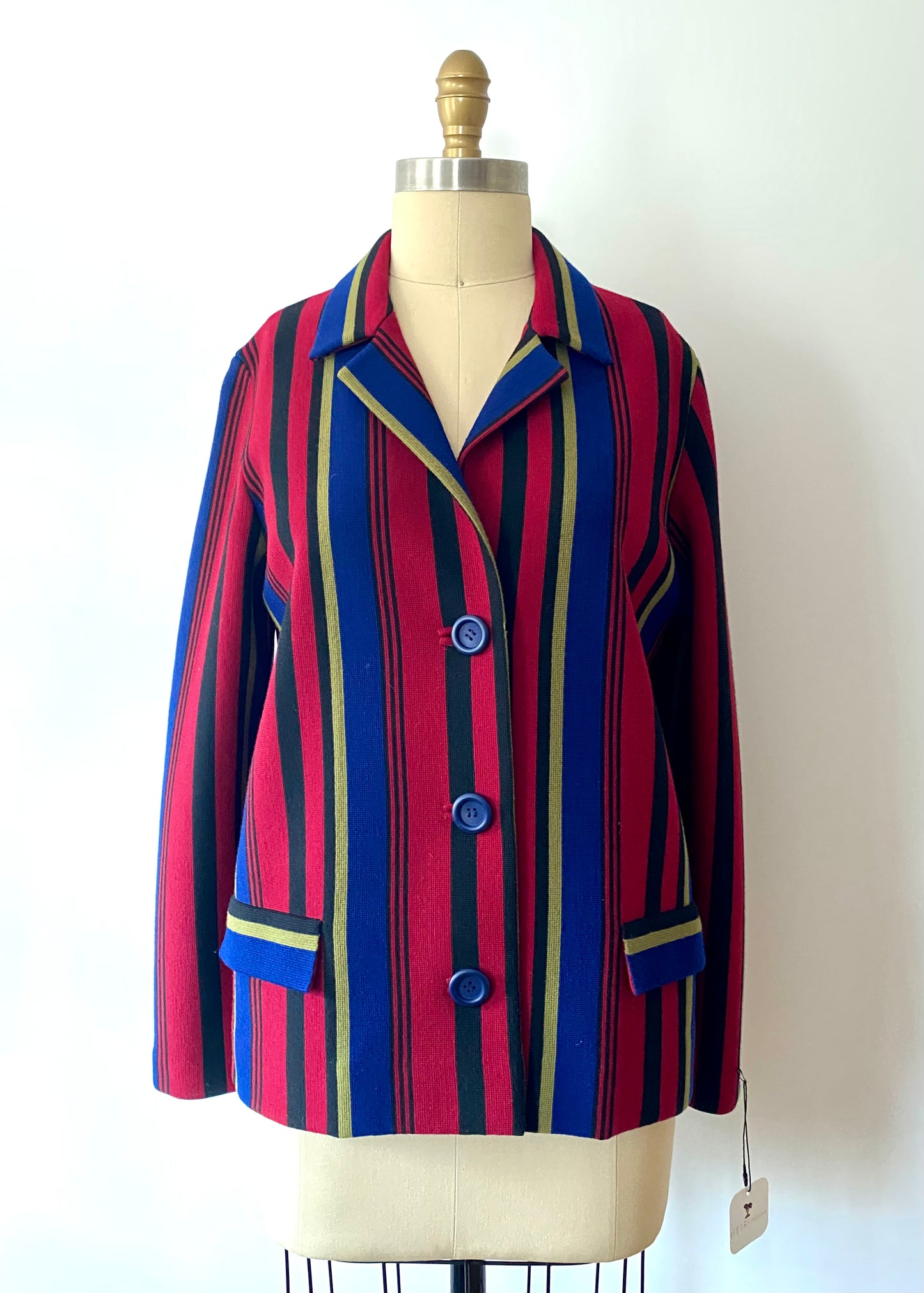 GOLDWORM, 1970s STRIPED LS BLAZER