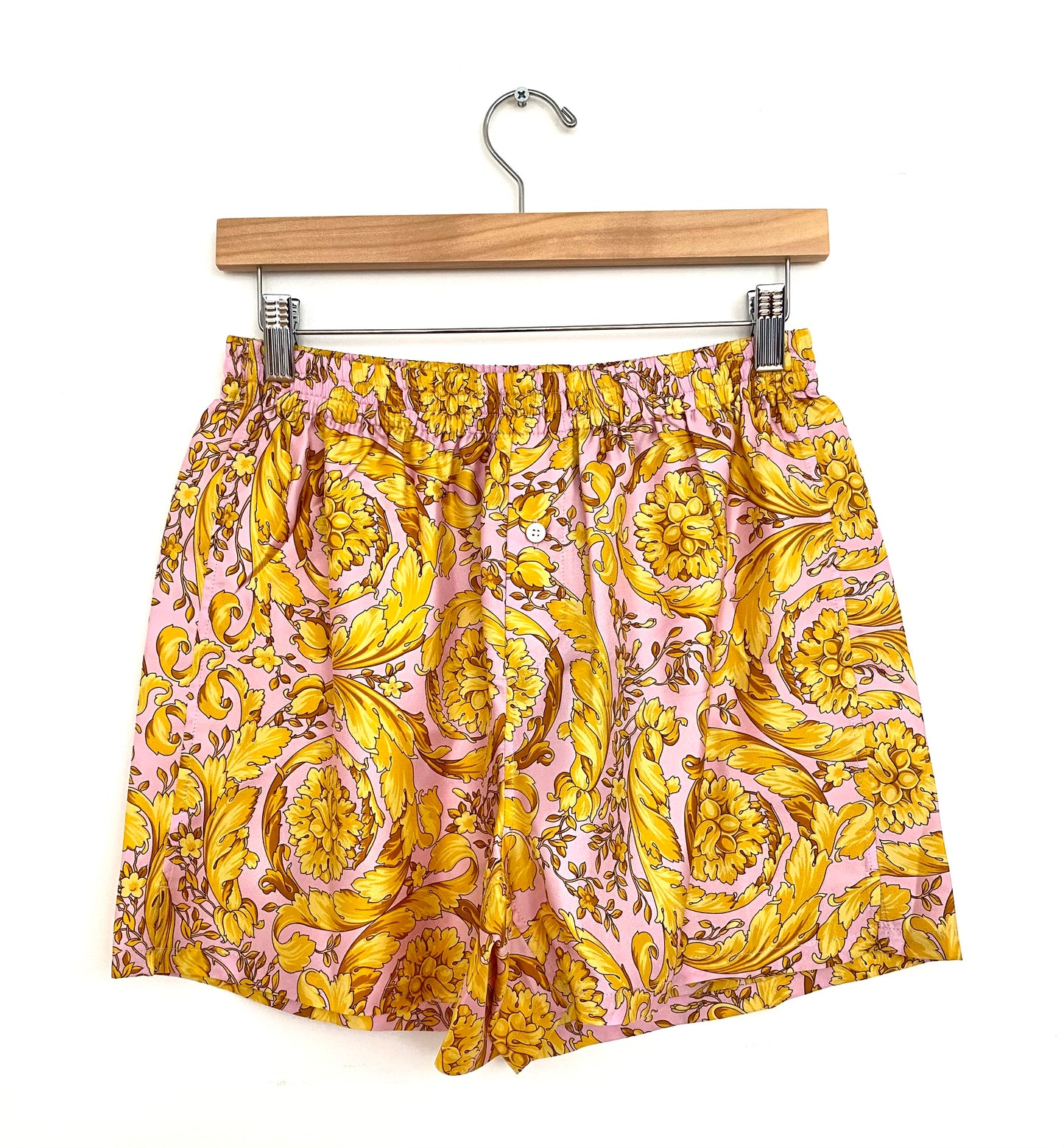 Versace printed silk shorts